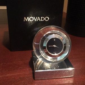 Movado Glass Sphere Desk Clock